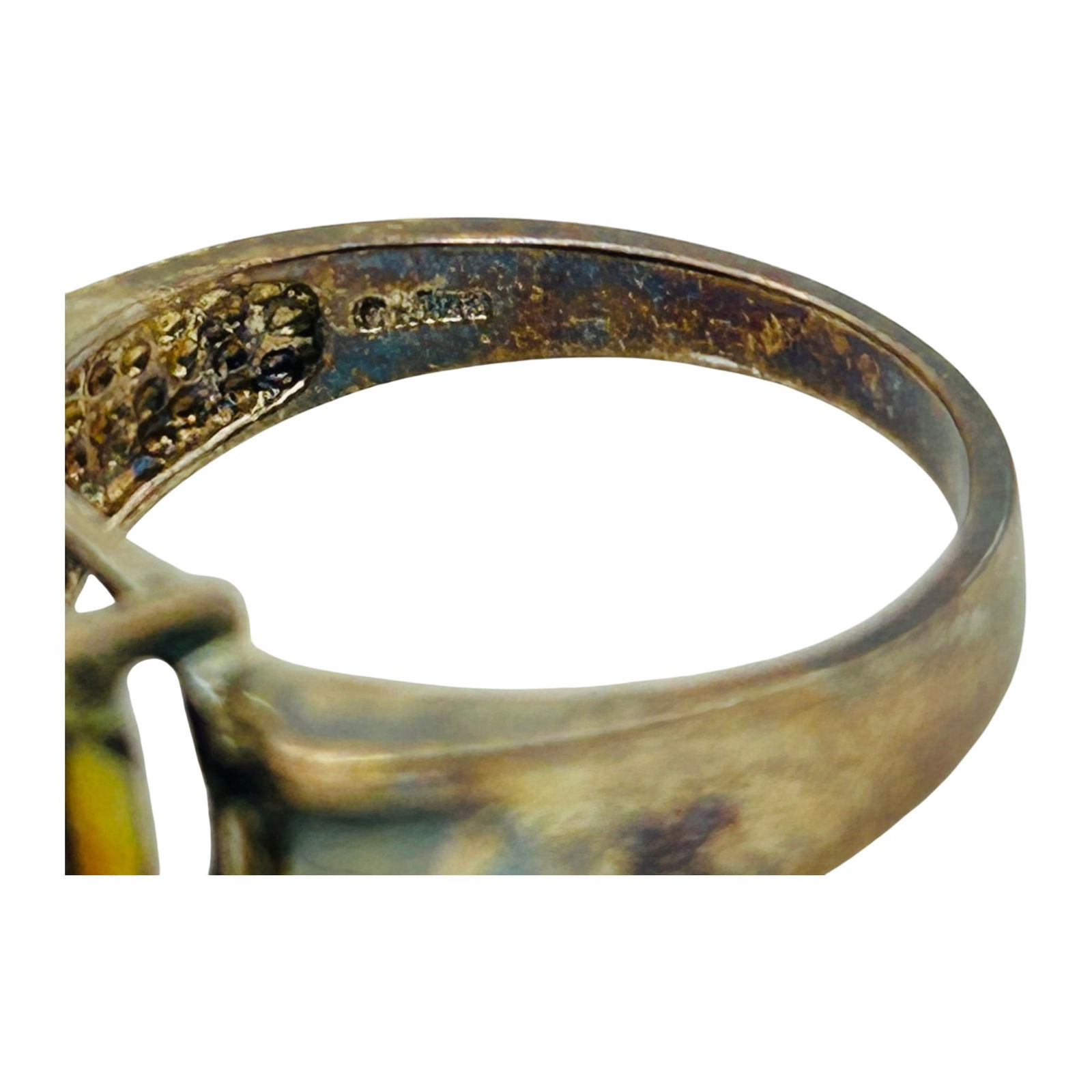 Sterling Quartz Statement Ring. Size 9 - 6