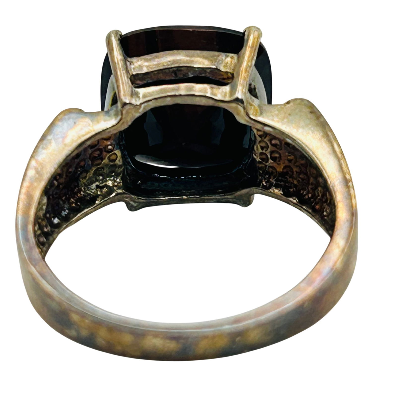 Sterling Quartz Statement Ring. Size 9 - 8