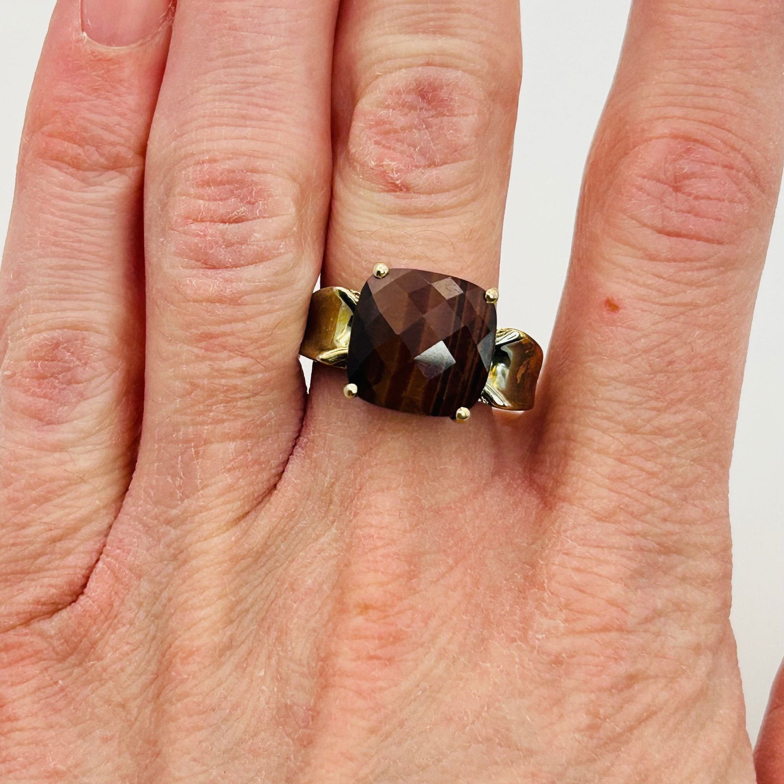 Sterling Quartz Statement Ring. Size 9 - 9