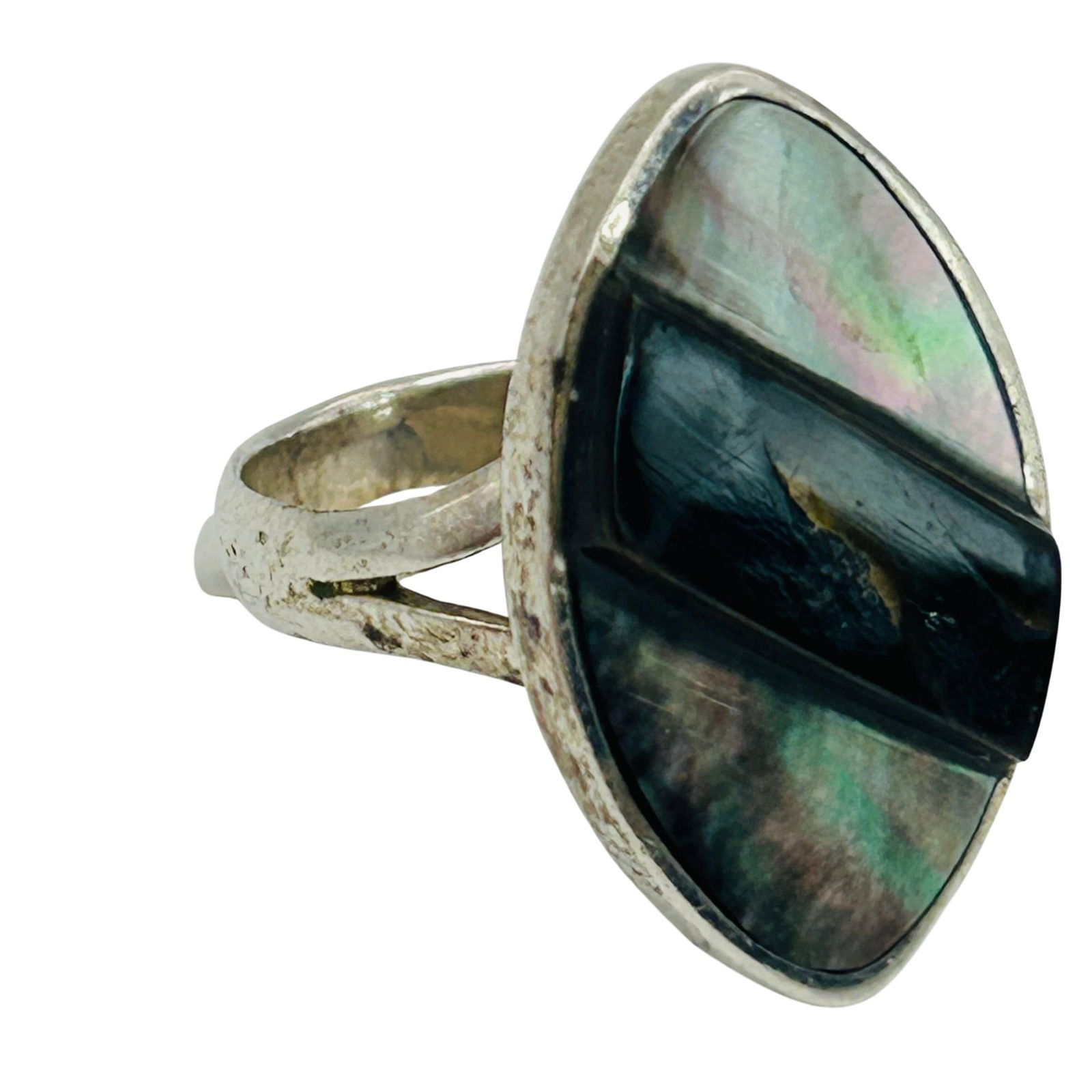 Sterling Southwest Abalone Statement Ring. Size 6. (1 of 7)
