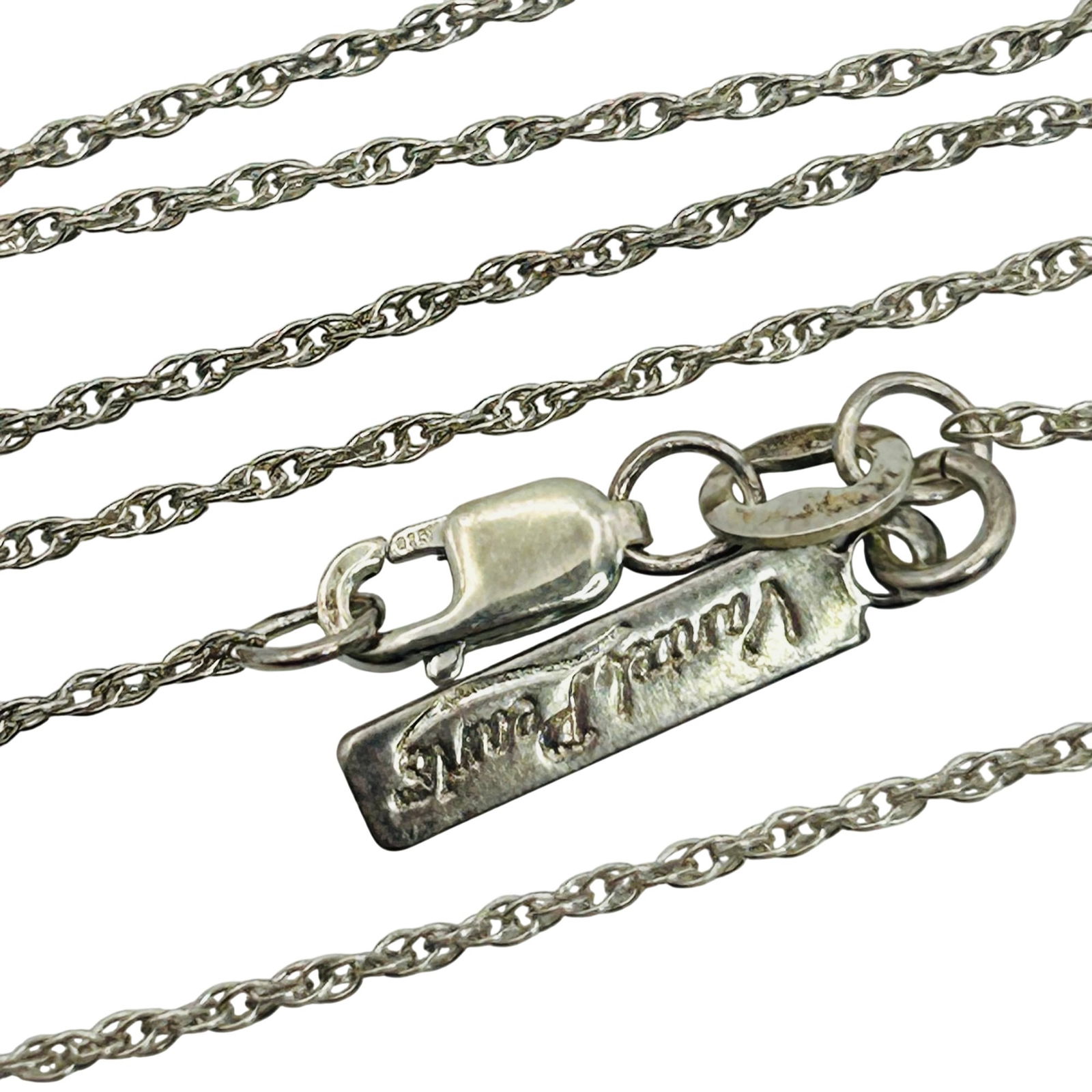 Vantel Pearls Sterling Rope Chain Necklace: Vantel pearls sterling rope chain necklace. 1.50g