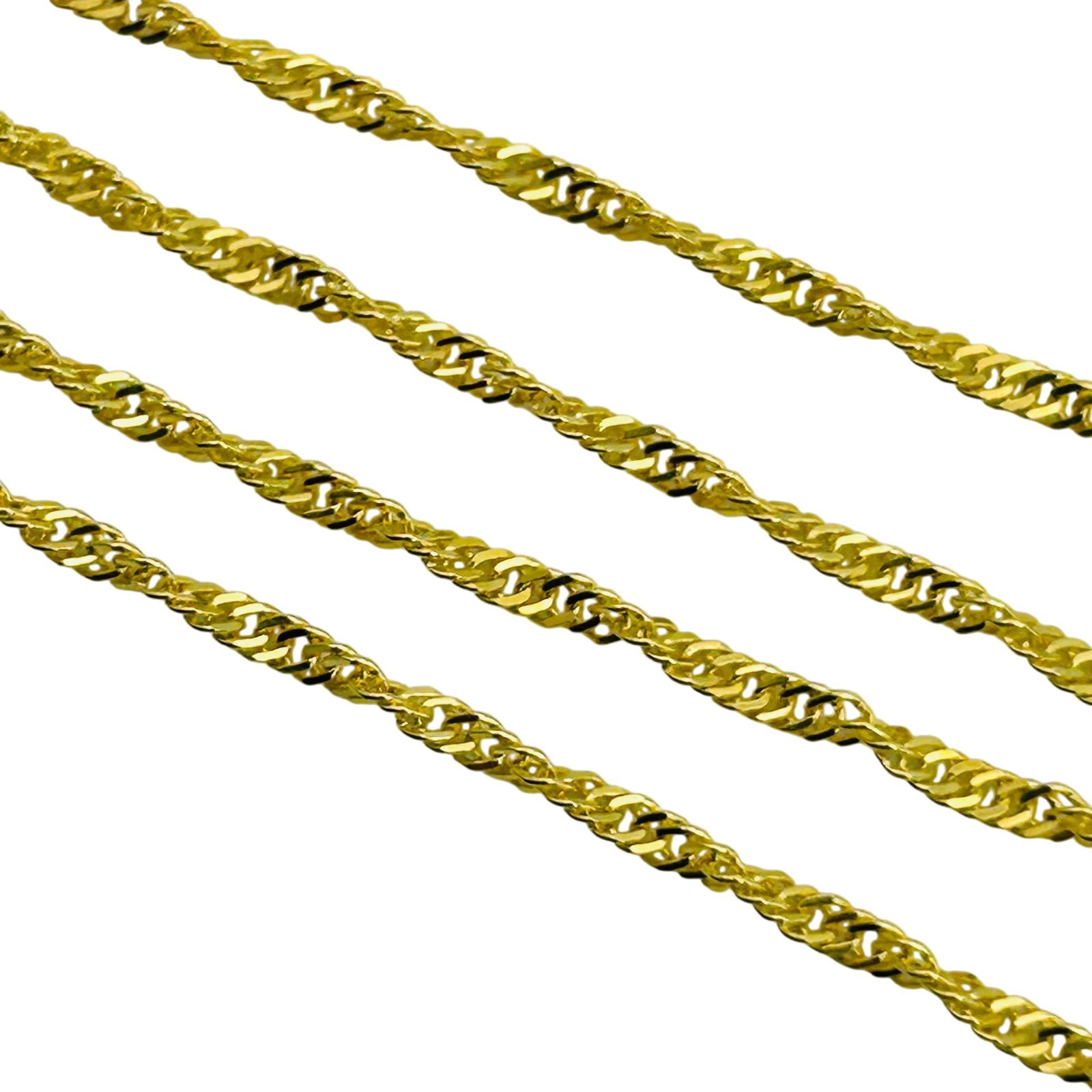 Sterling Adjustable Twist Curb Chain Necklace: Sterling adjustable twist curb chain necklace. 3.40g