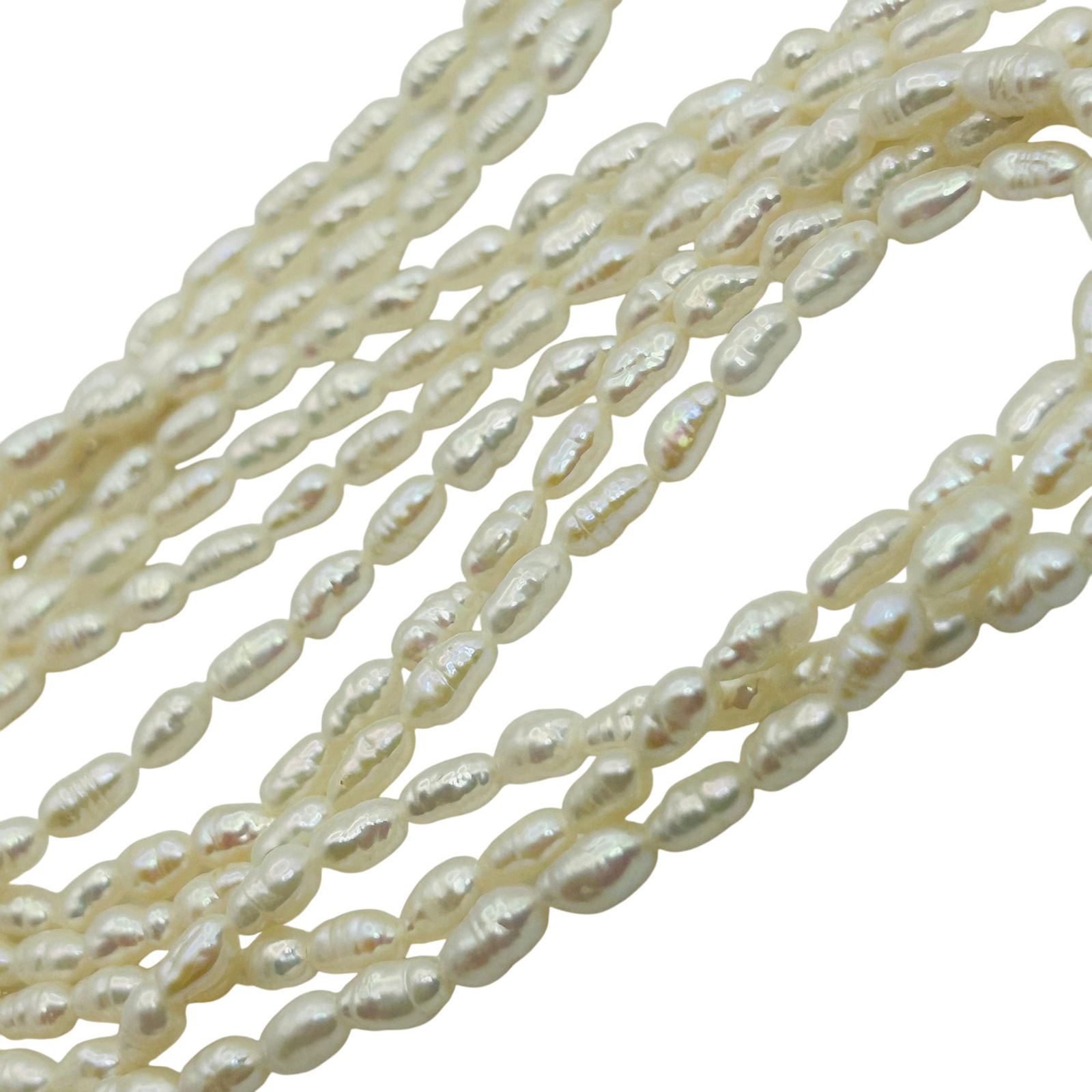 Sterling 14k Clasp Pearl 3 Chain Necklace (1 of 6)