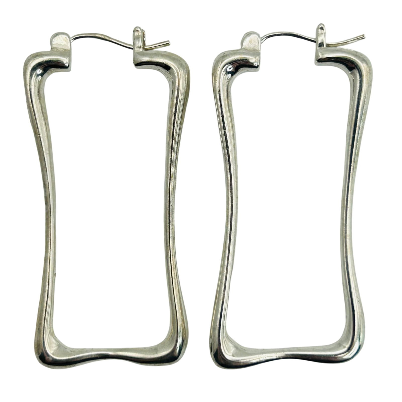 RLM Studio Sterling Modernist Design Hinged Earrings: RLM studio Sterling modernist design hinged earrings. 8.00g