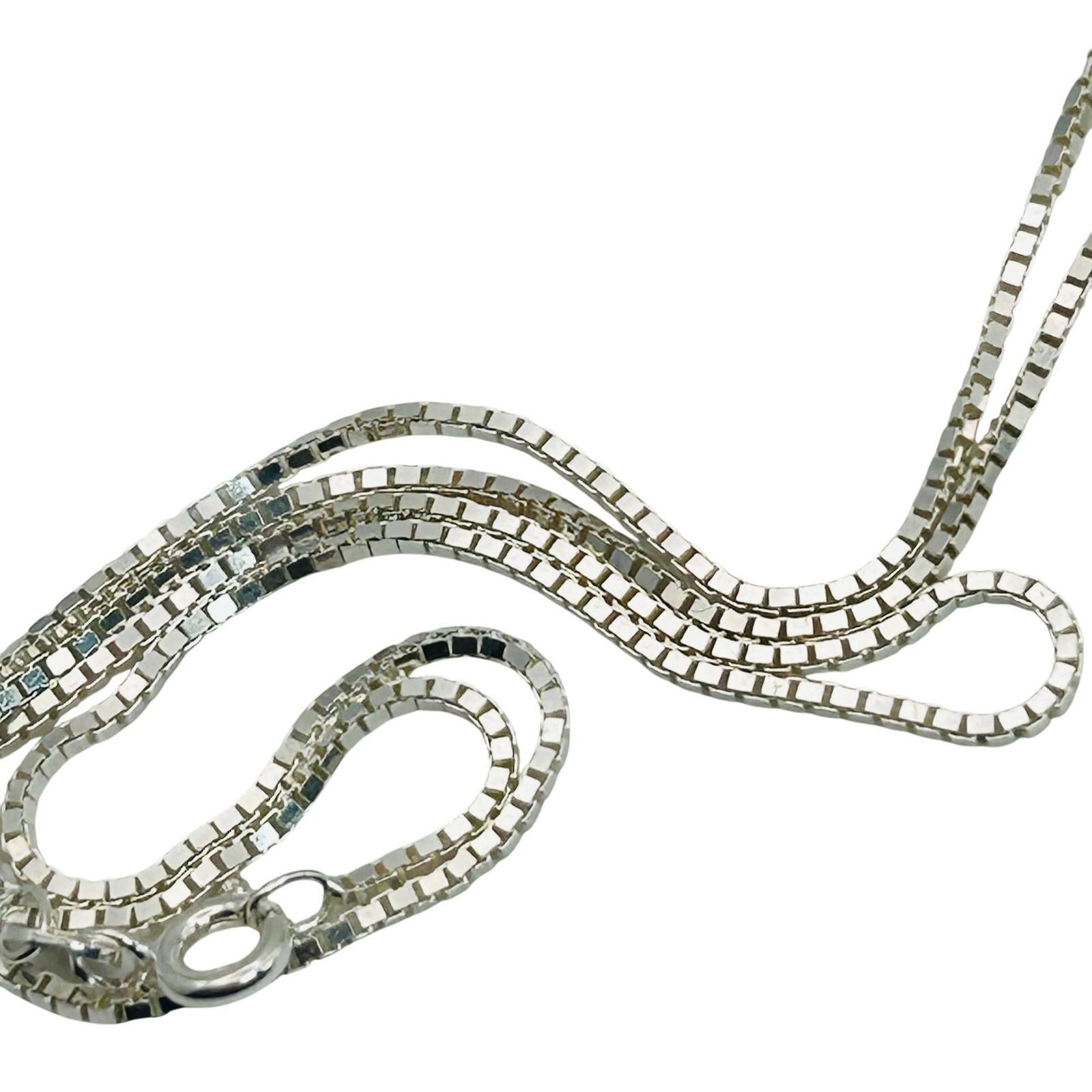 Sterling Box Chain Necklace (1 of 6)