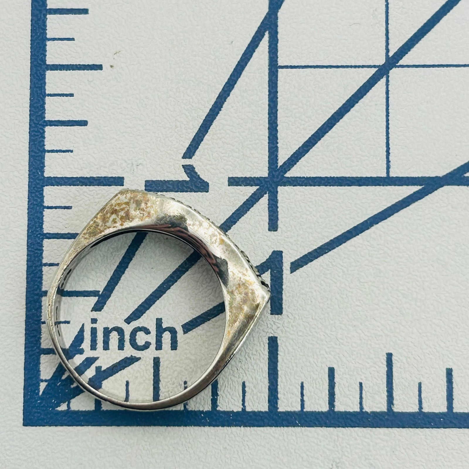 Boma Sterling Marcasite Flat Wave Ring. Size 8 - 2