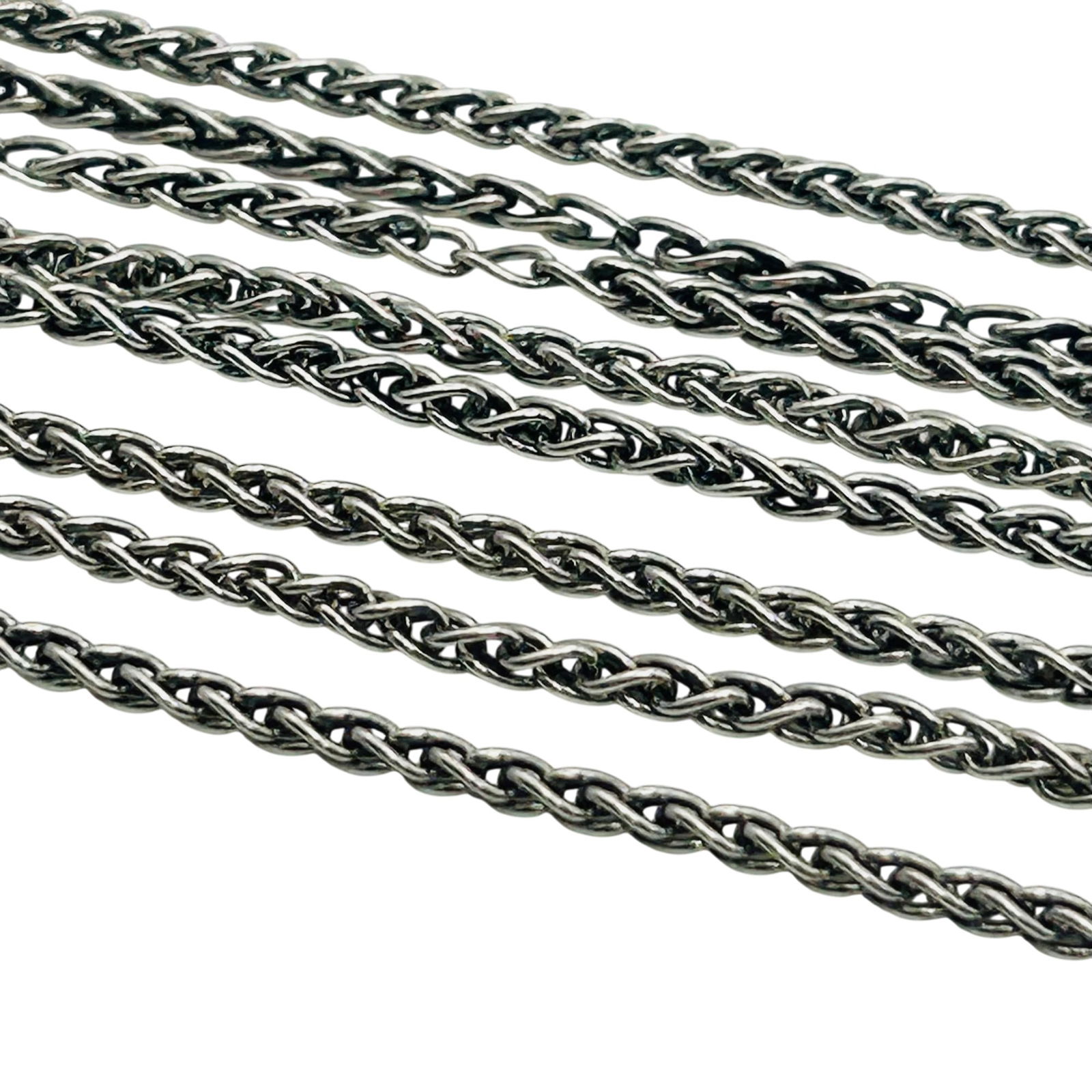 PZ Italy Sterling Long Wheat Chain Necklace: PZ Italy sterling long wheat chain necklace. 9.40g