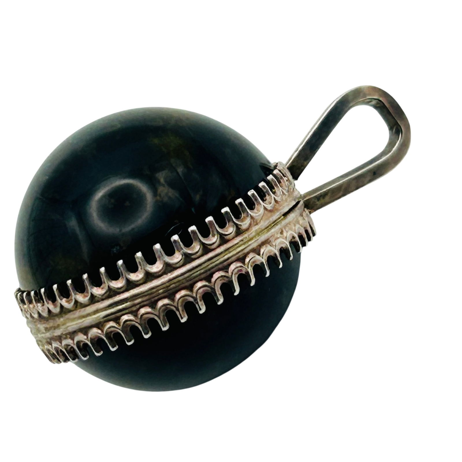 Sterling Round Gemstone Pendant (1 of 5)