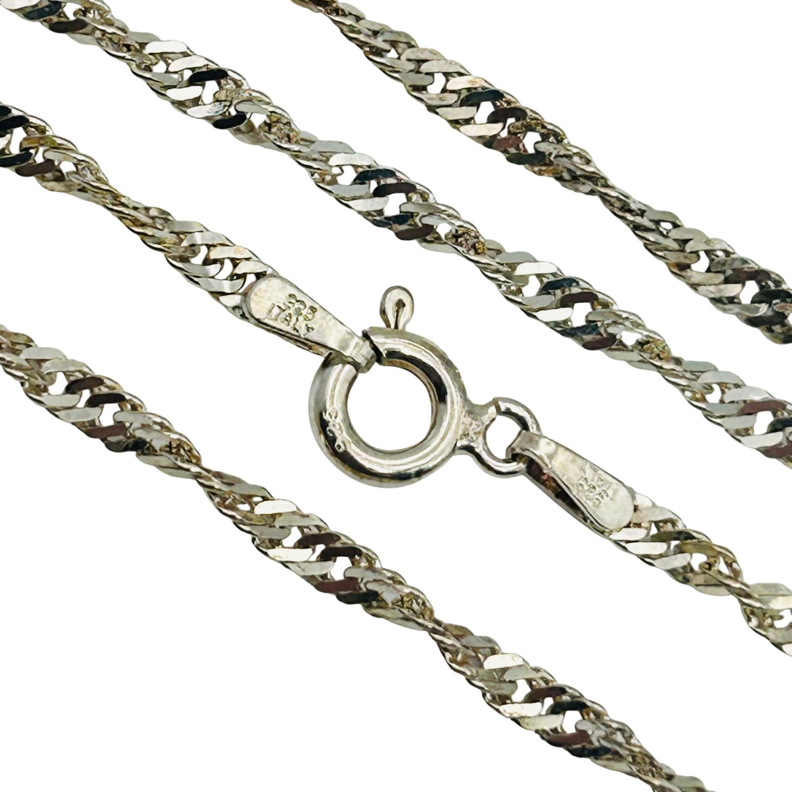 IBB Italy Sterling Twist Curb Chain Necklace: IBB Italy sterling twist curb chain necklace. 4.60g