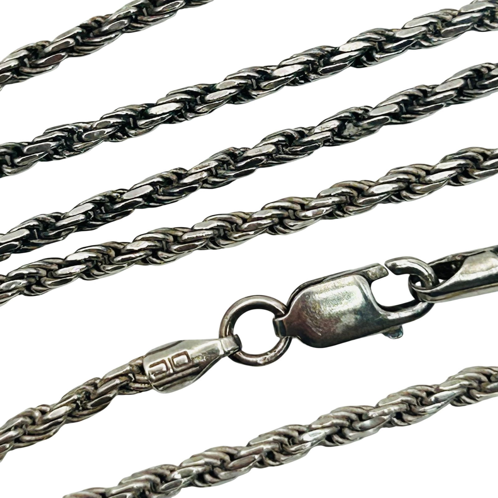 OTC Italy Sterling Rope Chain Necklace: OTC Italy sterling rope chain necklace. 11.90g