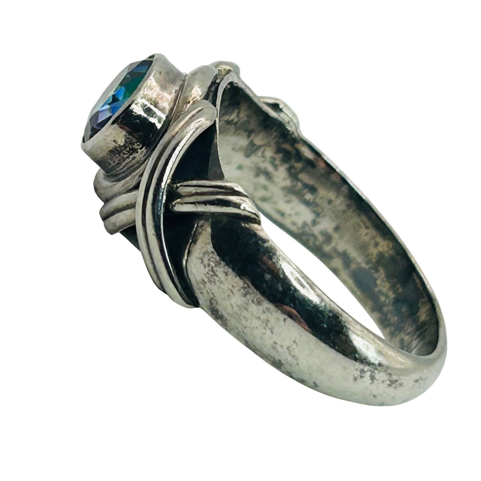 Sterling Topaz Ring. Size 8 - 5