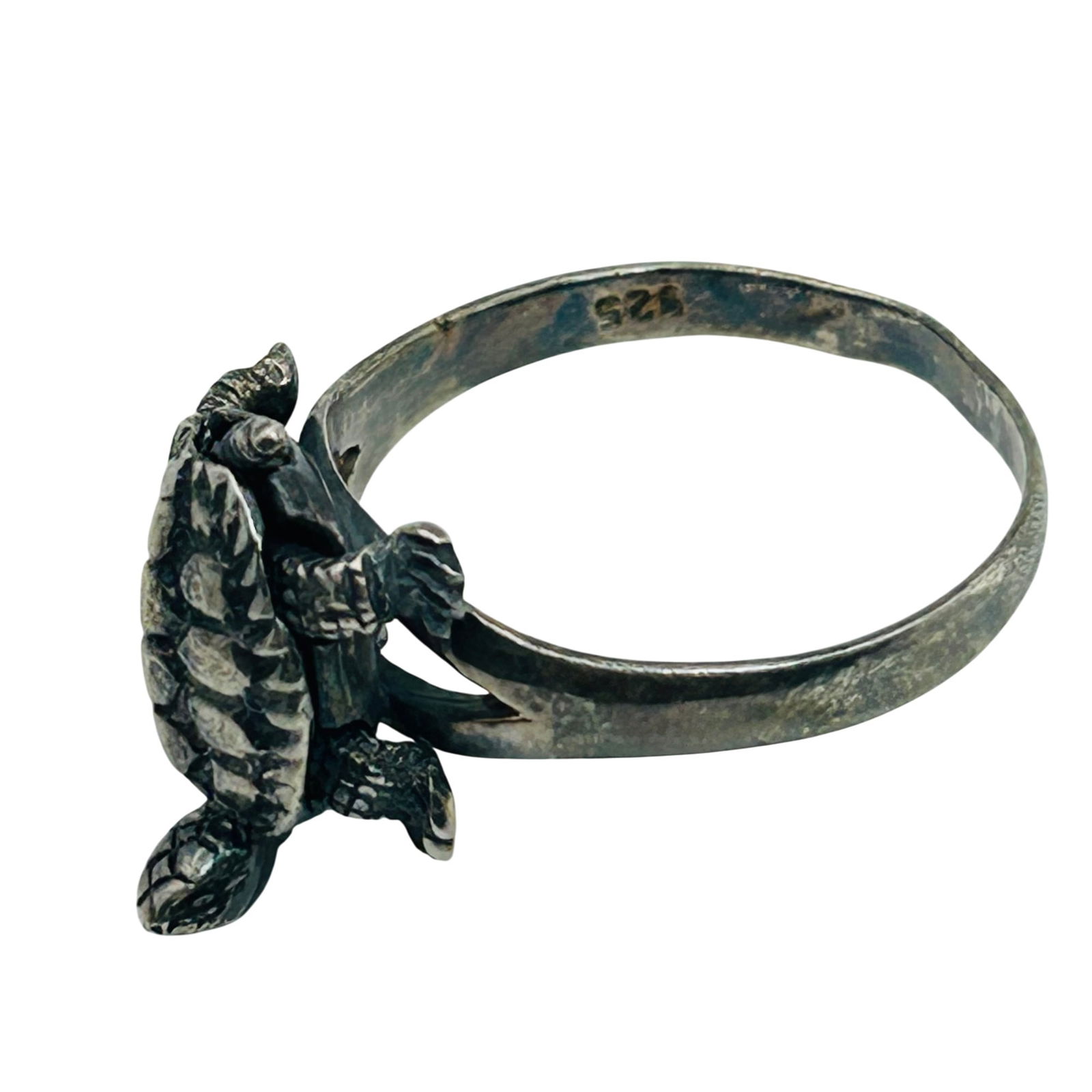 Sterling Moving Turtle Ring. Size 11 - 5