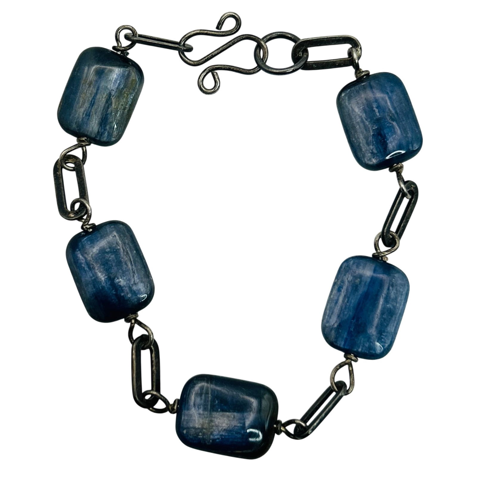 Sterling Kyanite Bracelet: Sterling kyanite bracelet. 16.90g