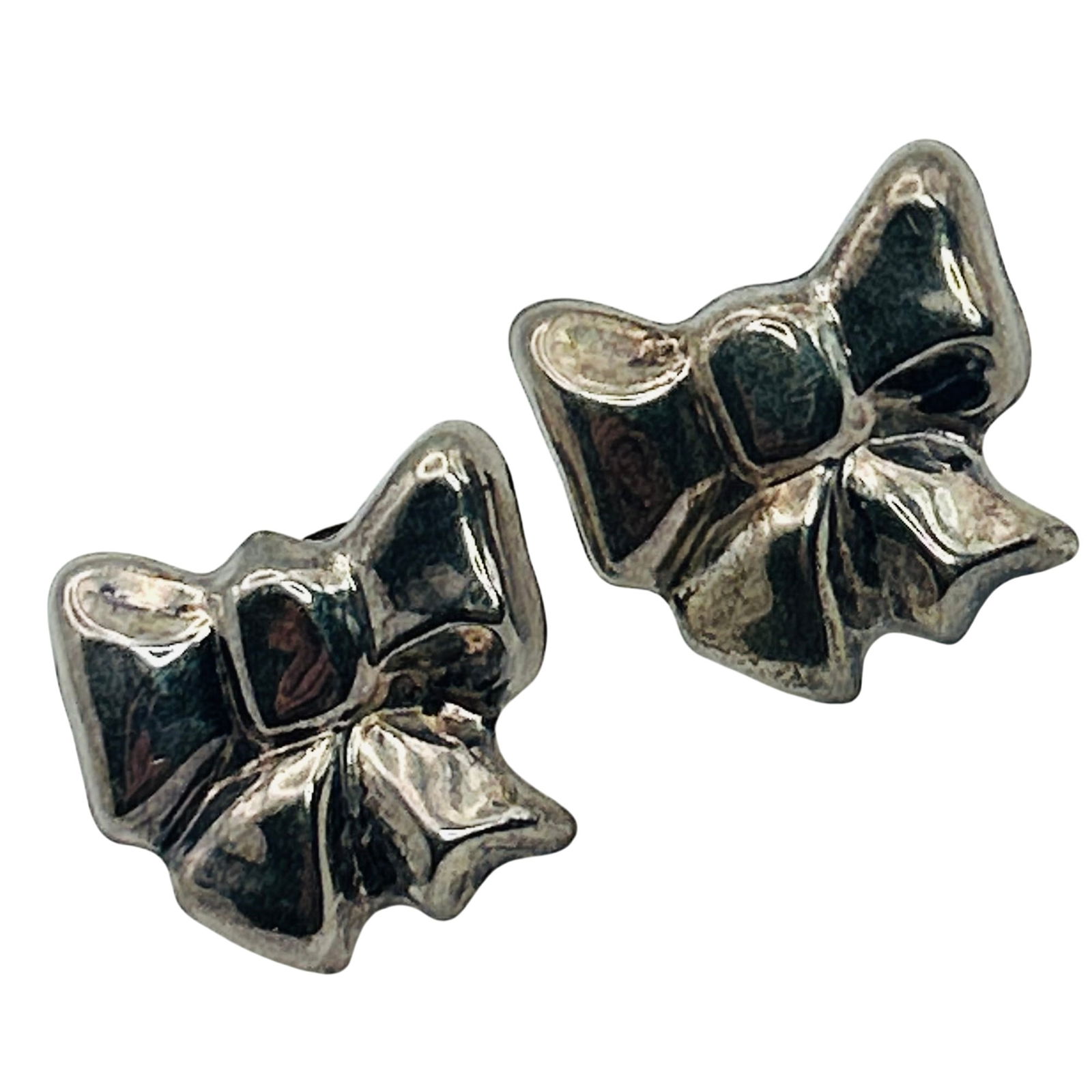 Sterling Bow Stud Earrings - 5