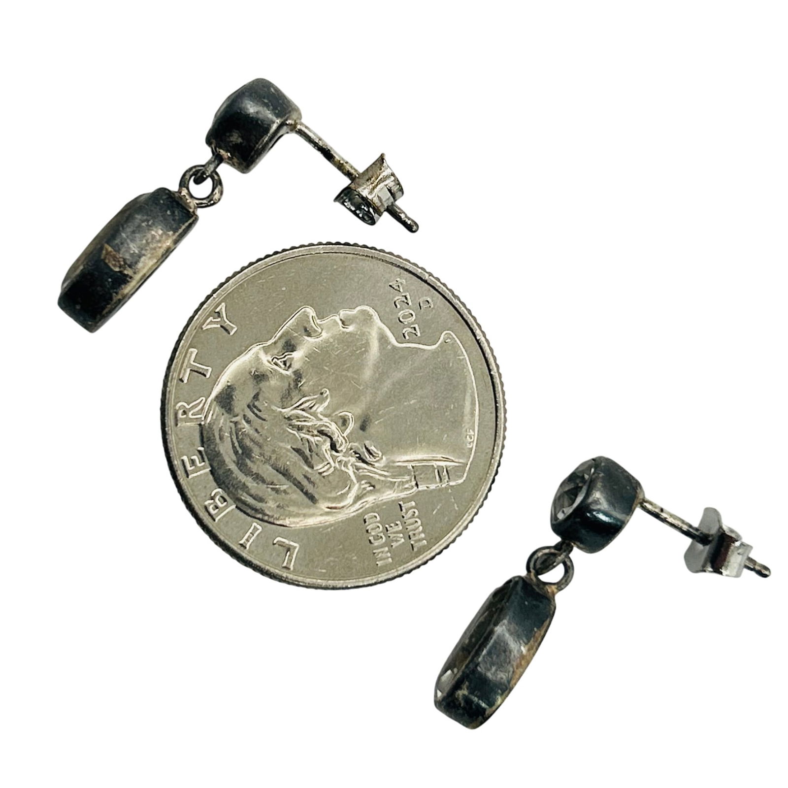 Sterling Spinel Dangle Earrings - 3