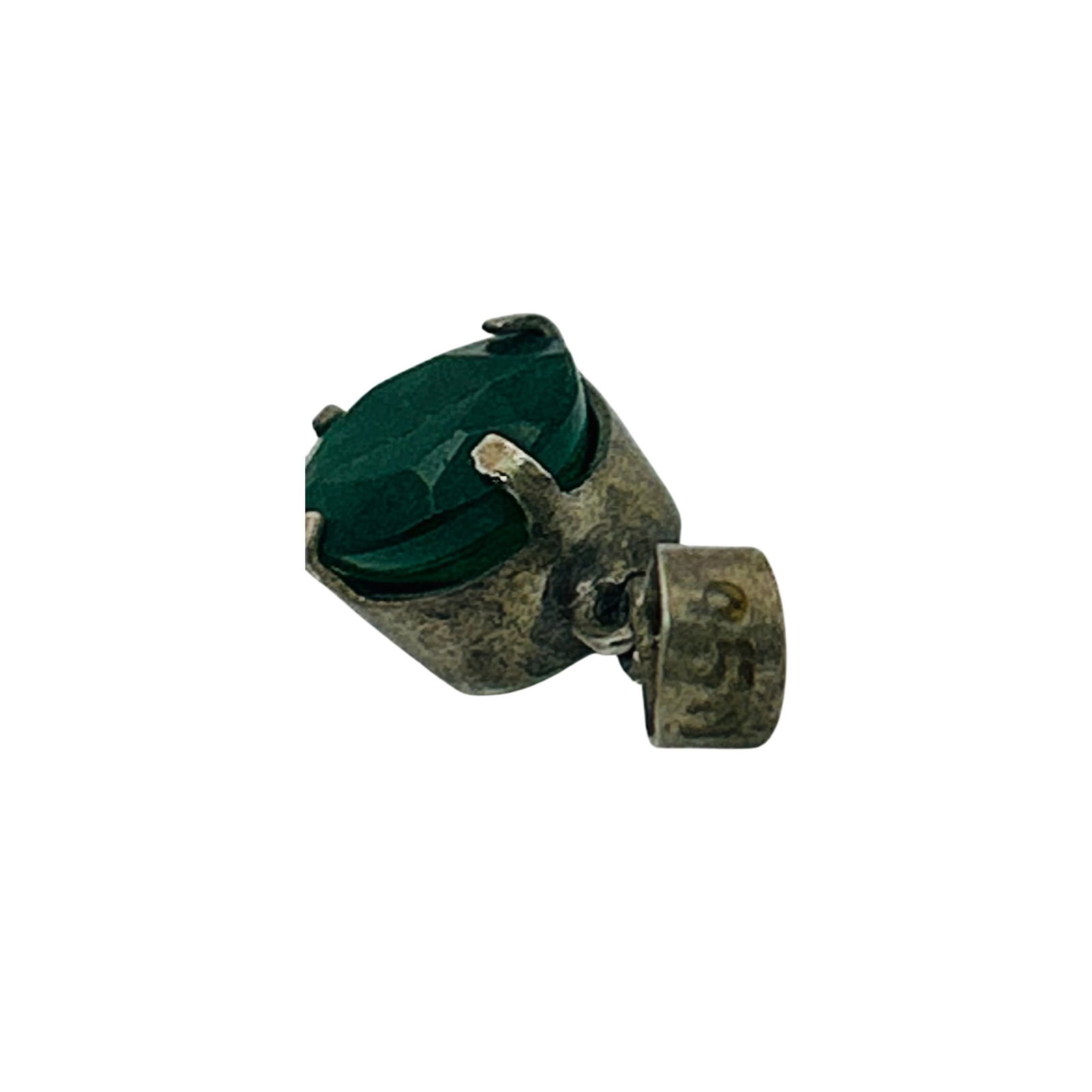 950 Silver Emerald Pendant - 7