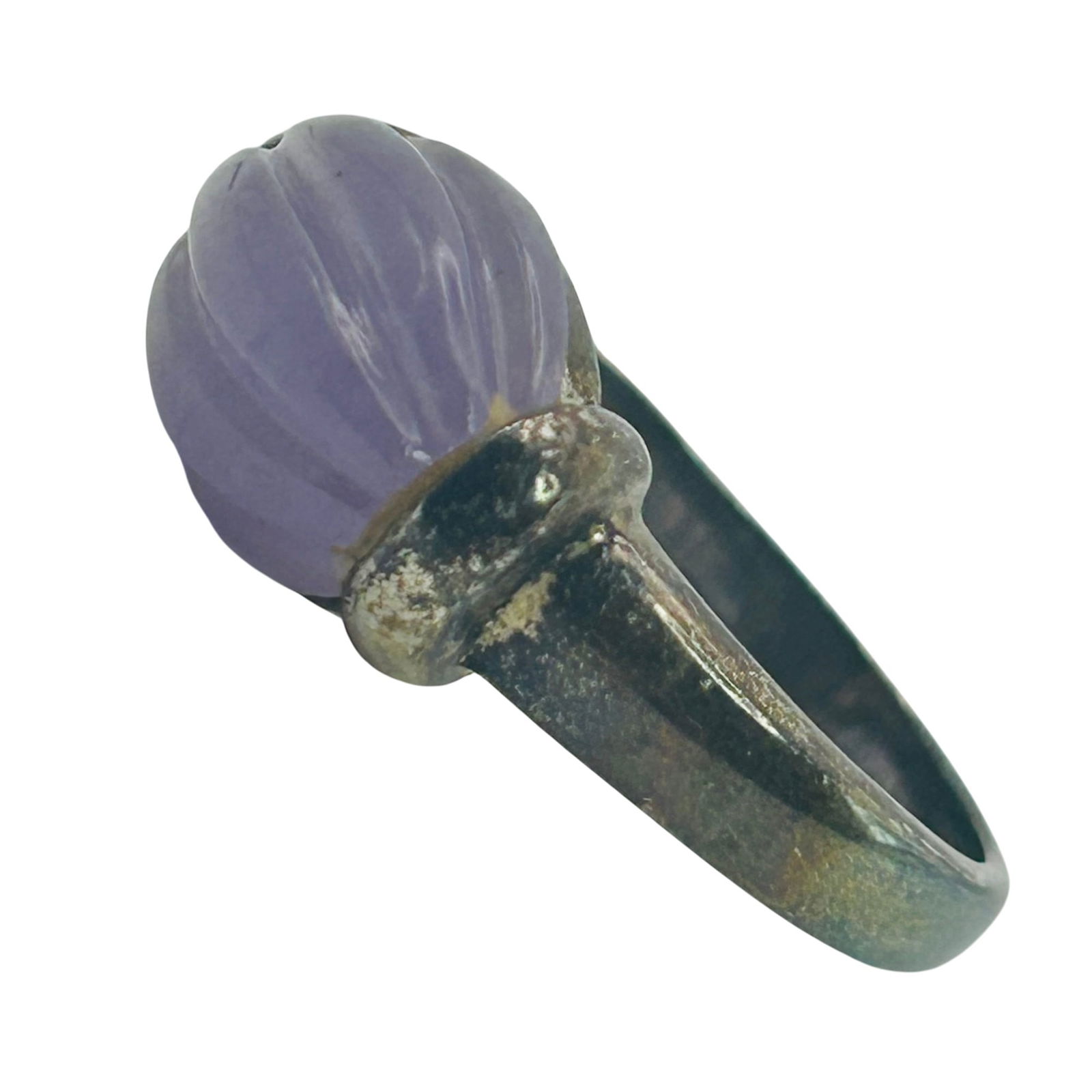 CNA Sterling Amethyst Ribbed Ring. Size 8: CNA Sterling amethyst ribbed ring. Size 8. 6.30g