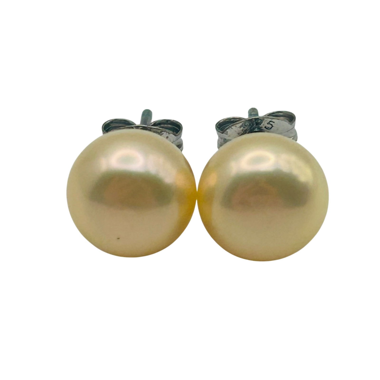 Sterling Pearl Stud Earrings - 4