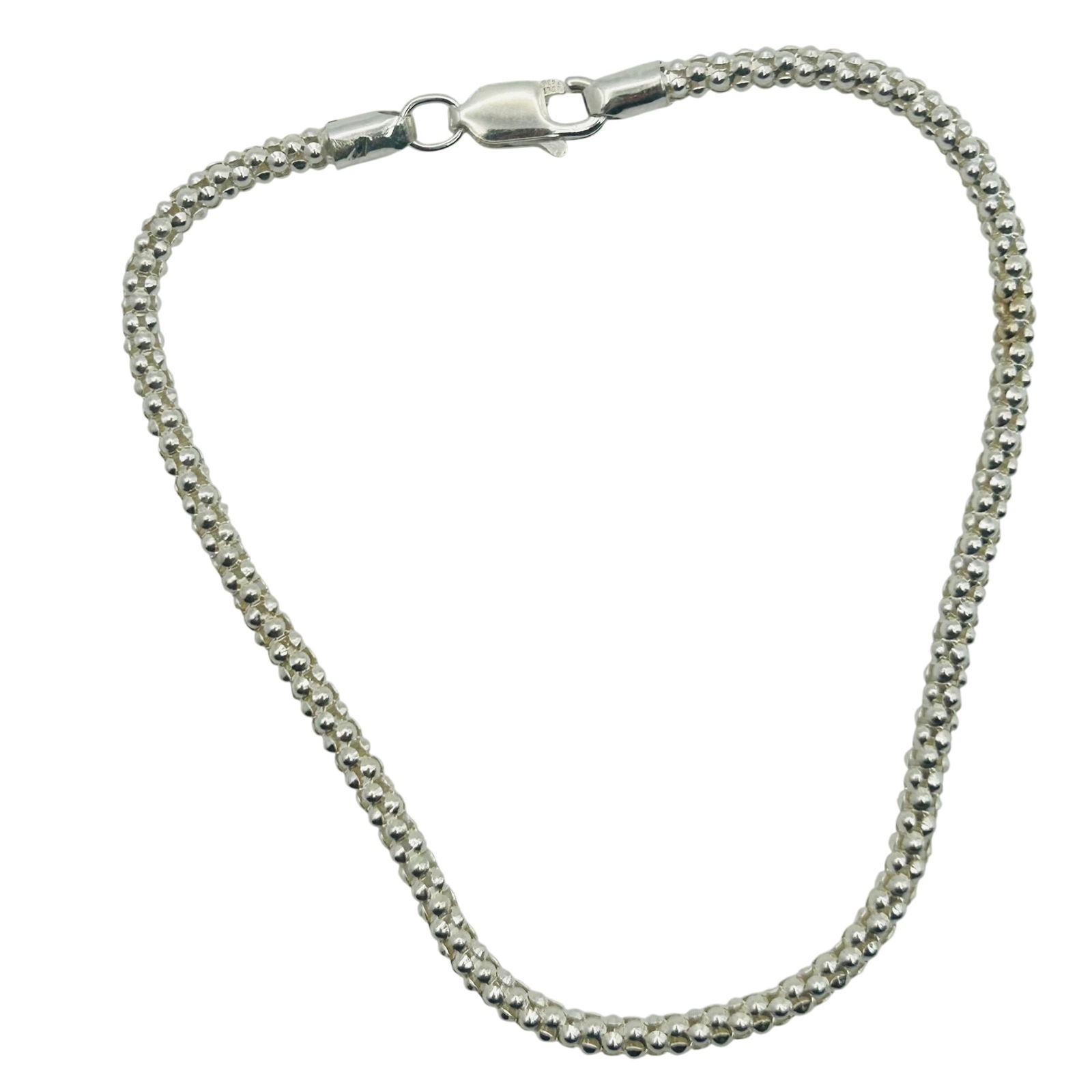 BCO Sterling Popcorn Bracelet: BCO Sterling popcorn bracelet. 2.70g