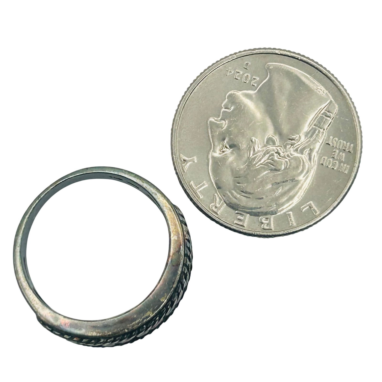 CNA Sterling Ruby Ring. Size 8 - 3