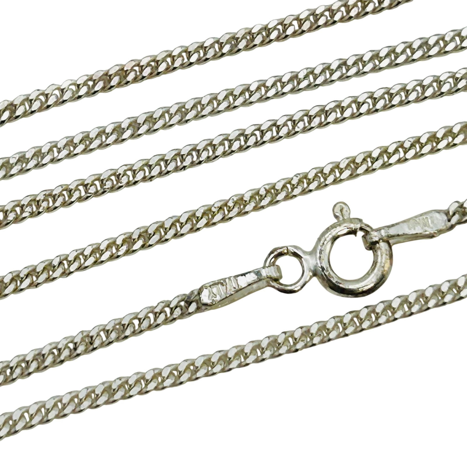 MJI Italy Sterling Curb Chain Necklace: MJI Italy sterling curb chain necklace. 3.00g