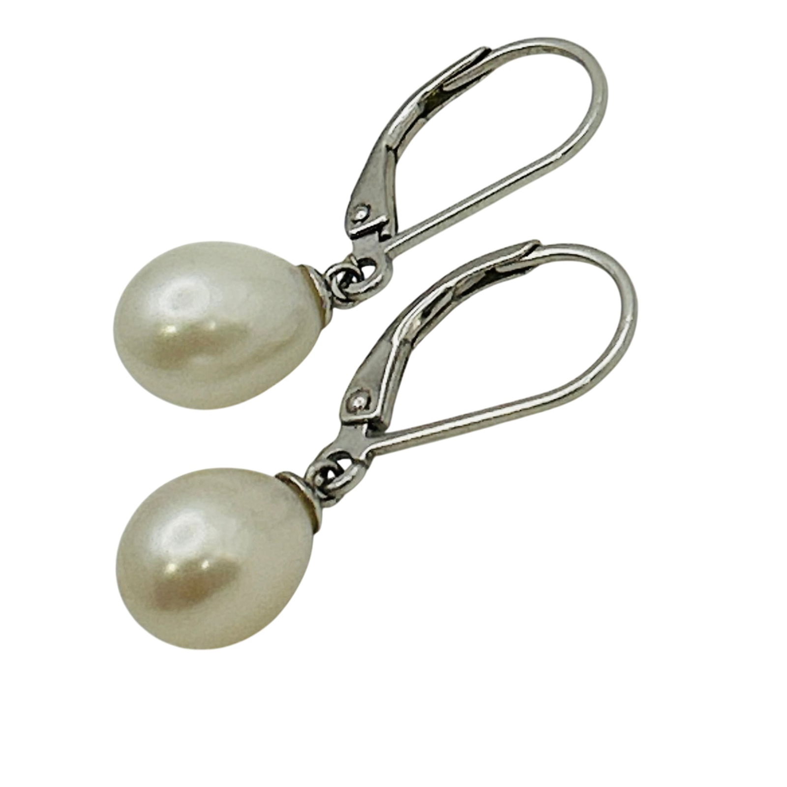 Sterling Pearl Jacket Earrings: Sterling pearl jacket earrings. 2.50g