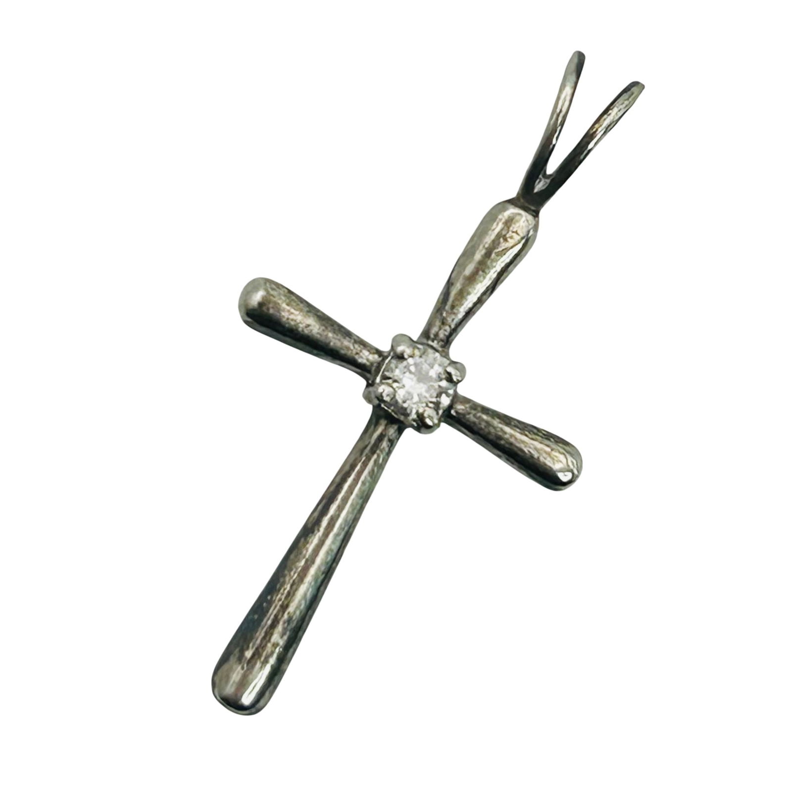 Sterling Cubic Zirconia Cross Pendant (1 of 5)