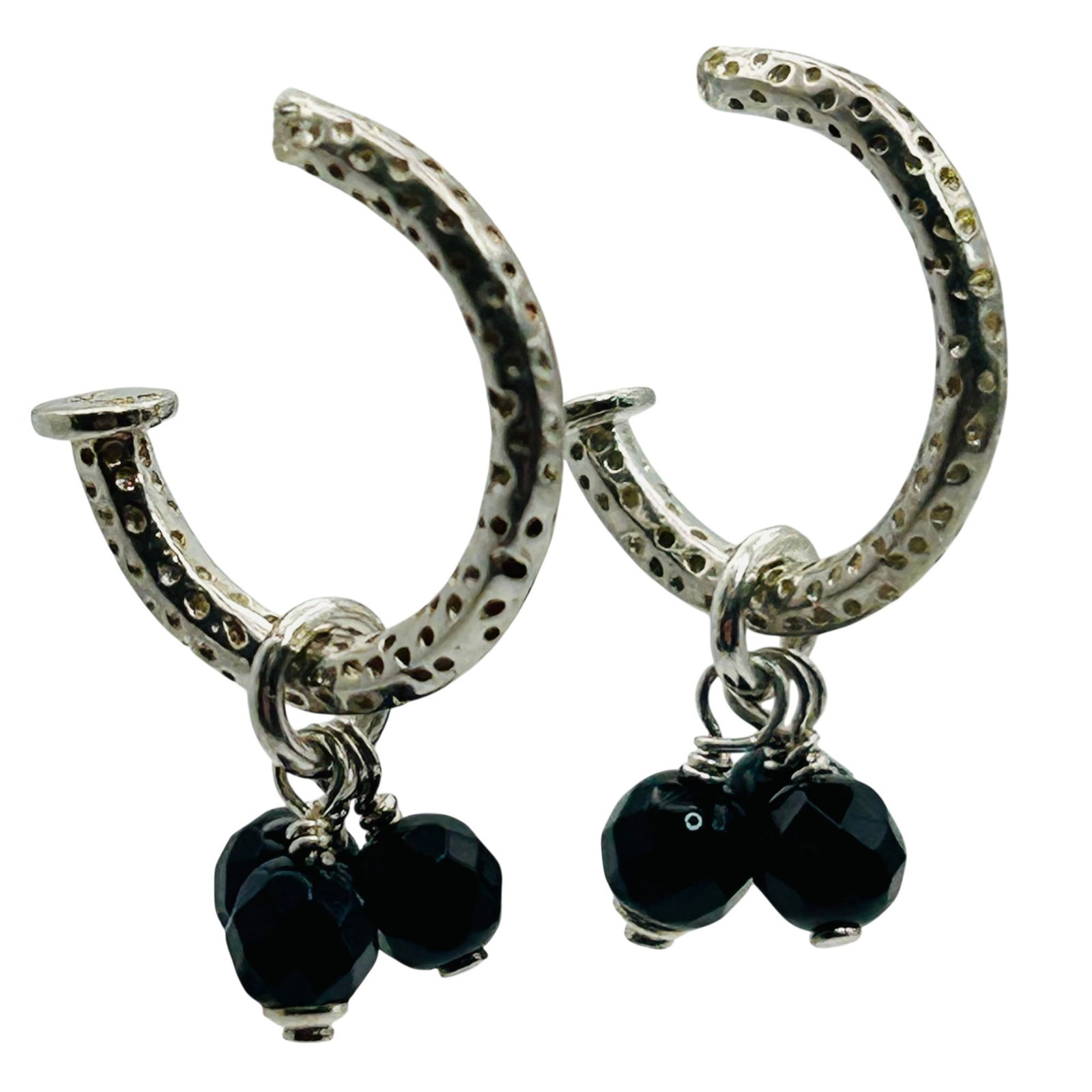 Silpada Sterling Half Hoop Stud Earrings: Silpada Sterling half hoop stud earrings. 3.50g