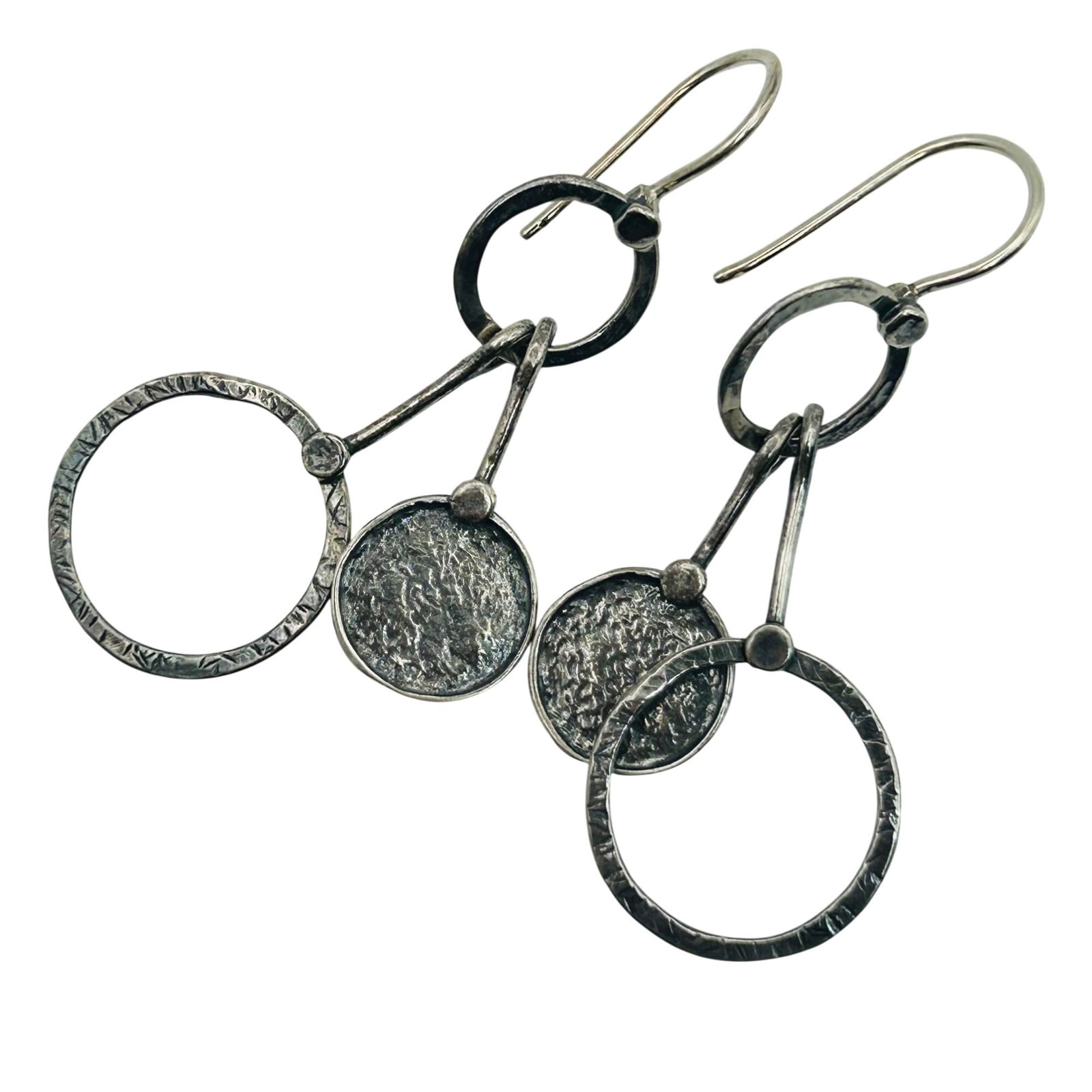 Silpada Sterling Modernist Hook Back Dangle Earrings: Silpada Sterling Modernist hook back dangle earrings. 5.60g