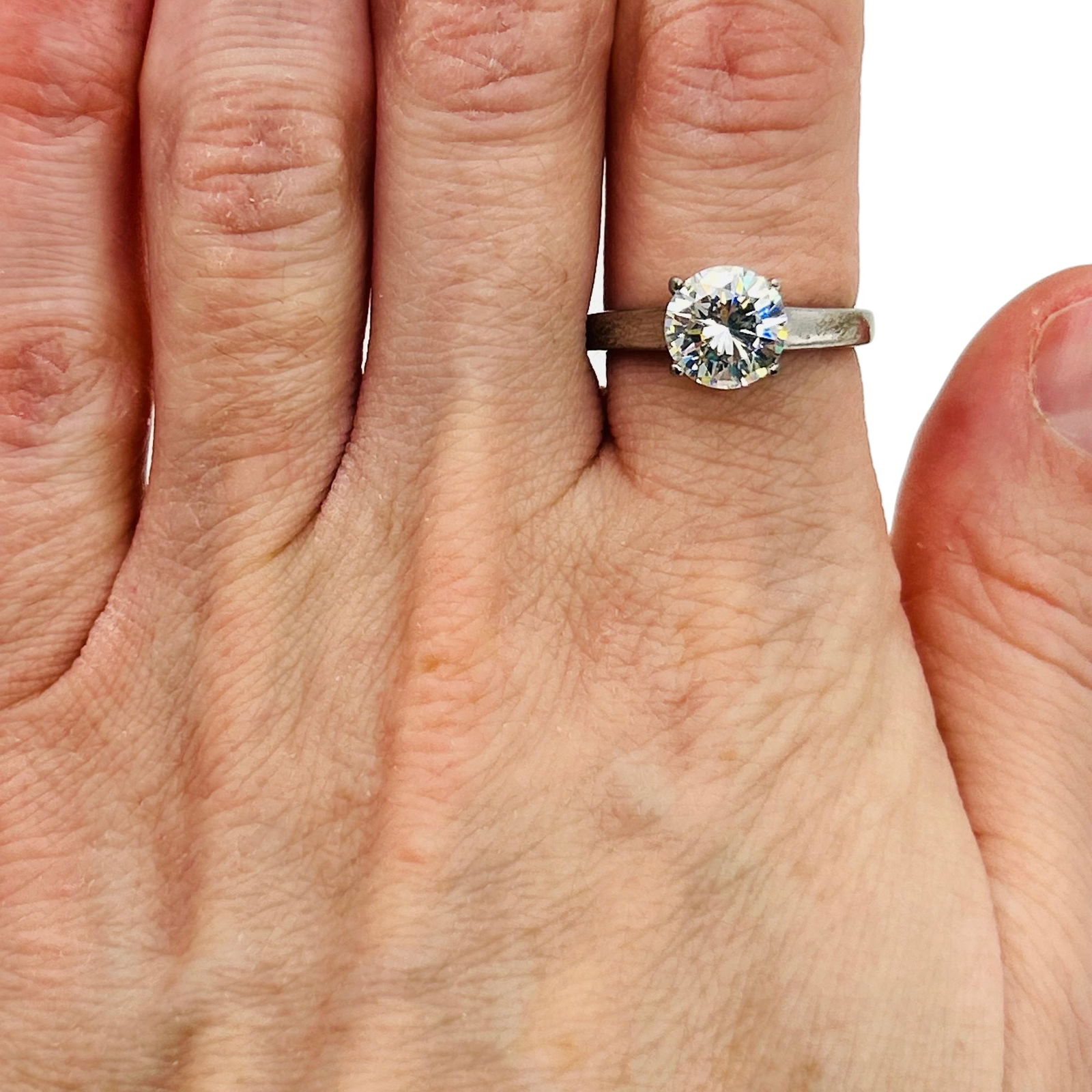 Sterling Iolite Ring. Size 7 - 8