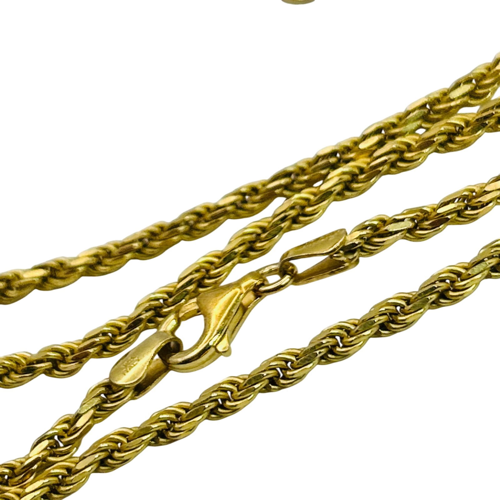 SU Italy Sterling Rope Chain Necklace: SU Italy sterling rope chain necklace. 13.00g