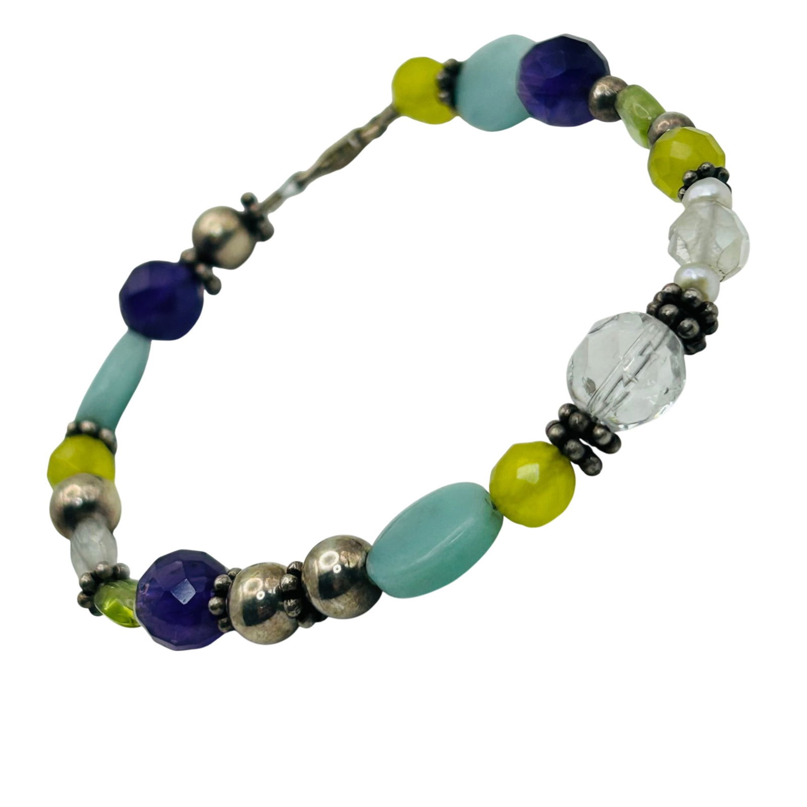 Sterling Multi Gemstone Bracelet (1 of 6)