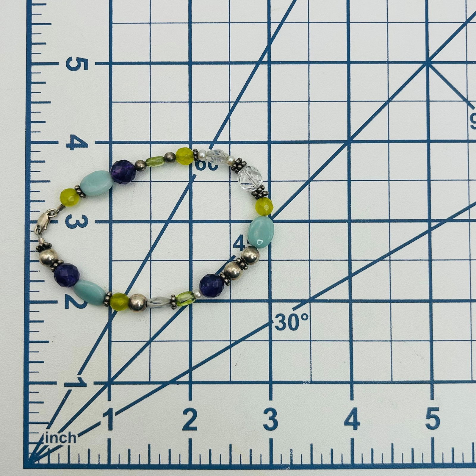 Sterling Multi Gemstone Bracelet - 2