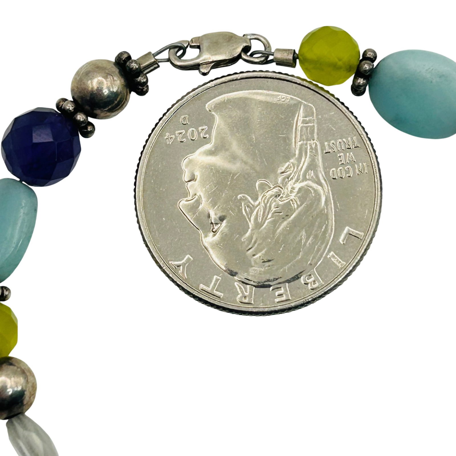 Sterling Multi Gemstone Bracelet - 3