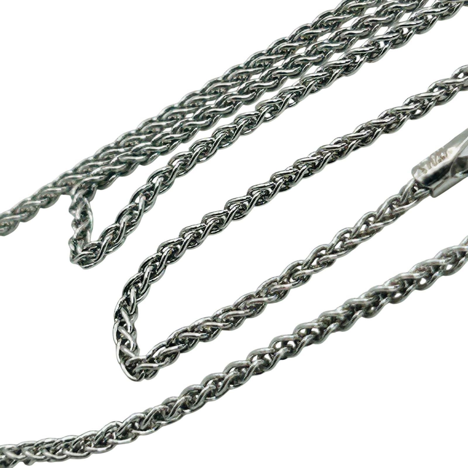 QGI Italy Sterling Wheat Chain Necklace: QGI Italy sterling wheat chain necklace. 4.20g
