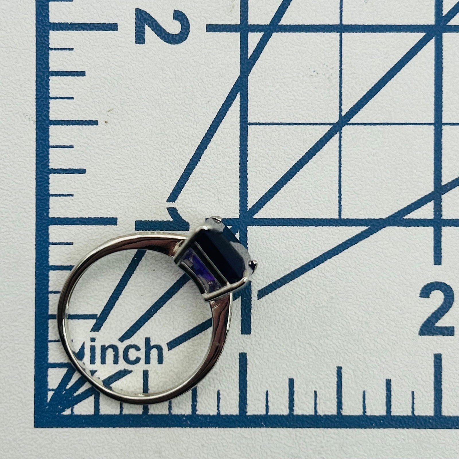 BBJ Sterling Amethyst Ring. Size 9 - 2