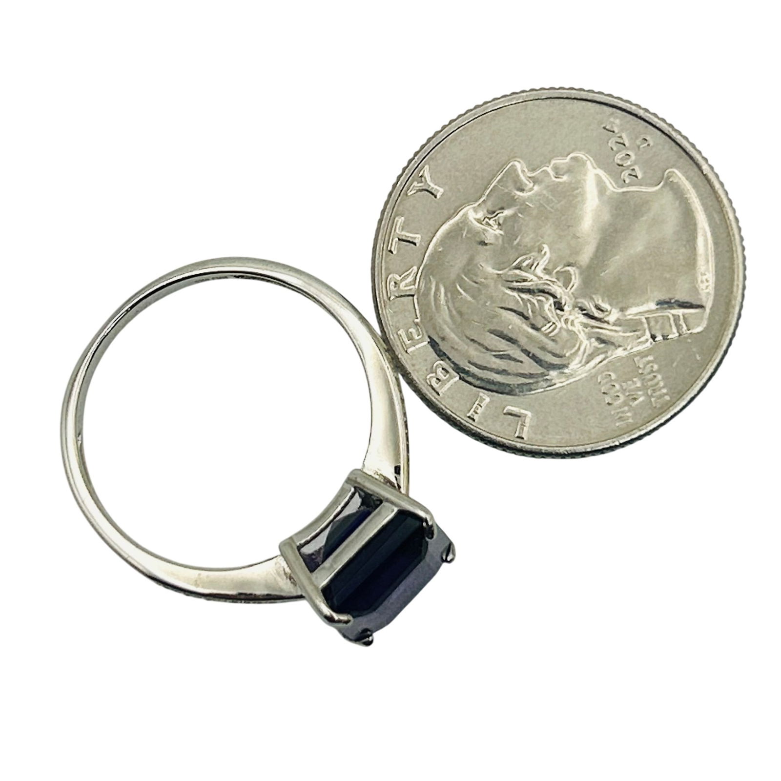 BBJ Sterling Amethyst Ring. Size 9 - 3