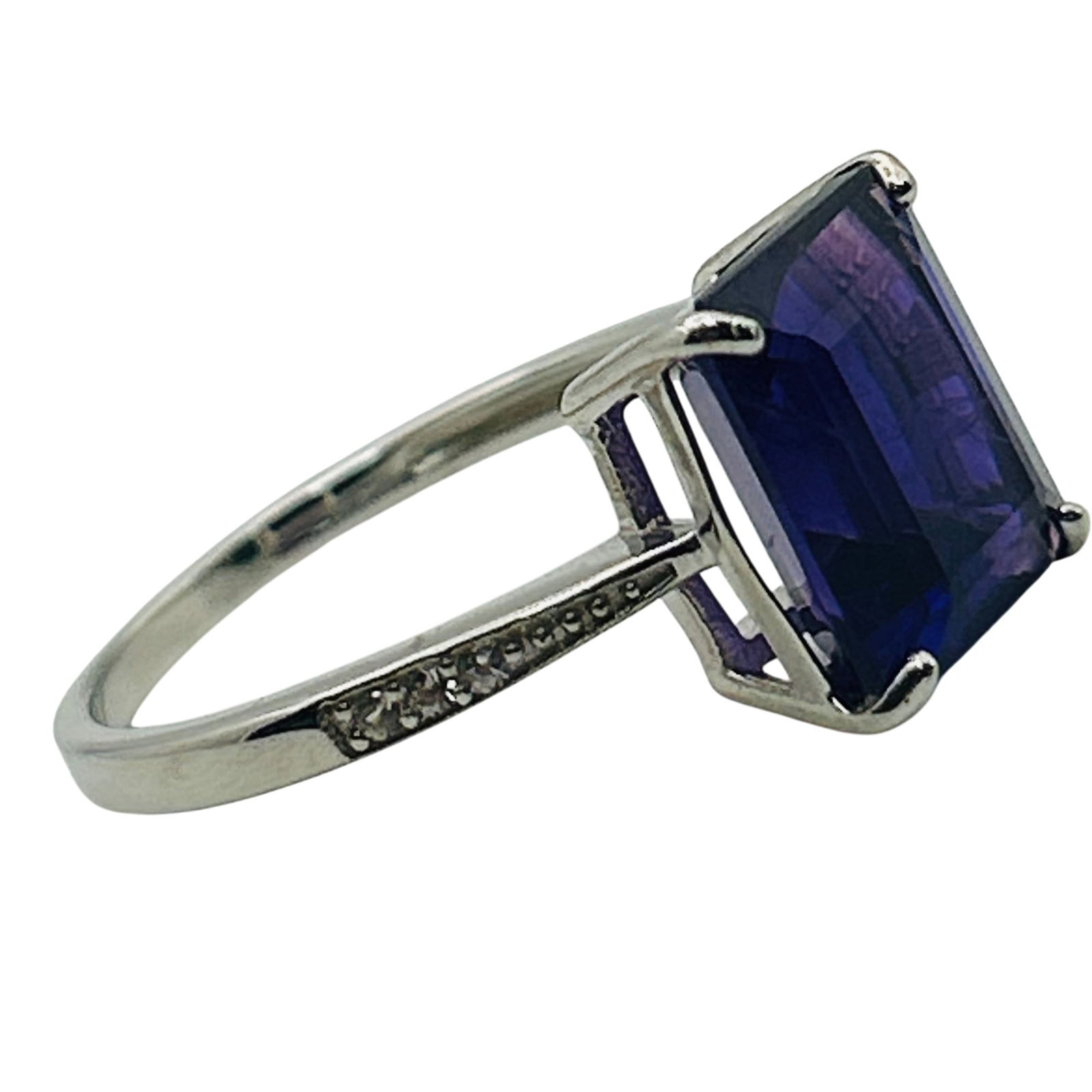 BBJ Sterling Amethyst Ring. Size 9 - 4