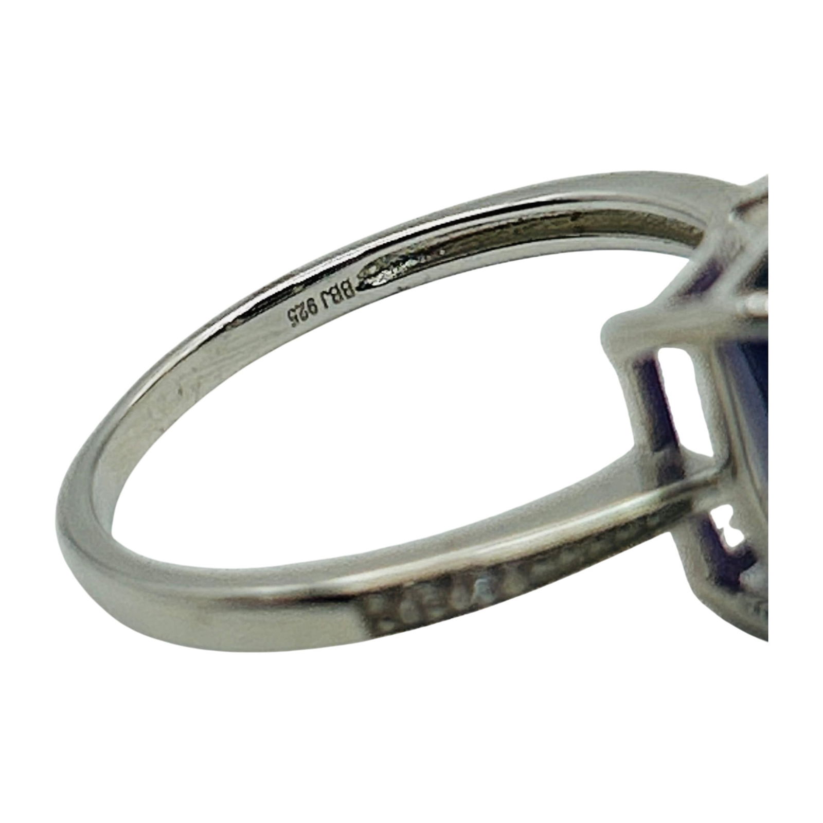 BBJ Sterling Amethyst Ring. Size 9 - 6