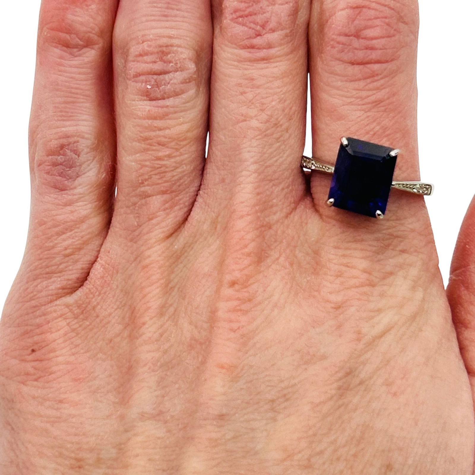 BBJ Sterling Amethyst Ring. Size 9 - 8