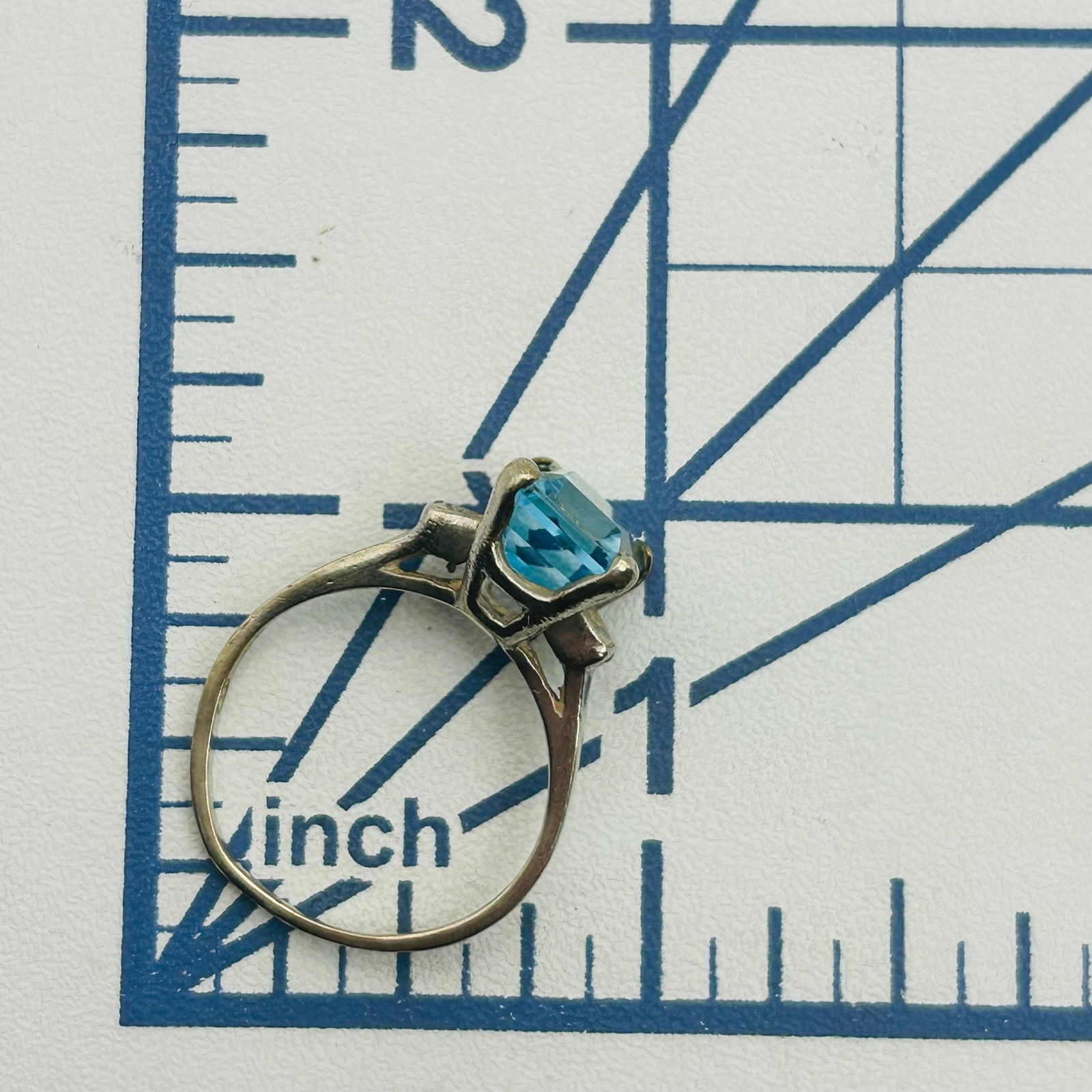 Sterling Topaz Ring. Size 7 - 2