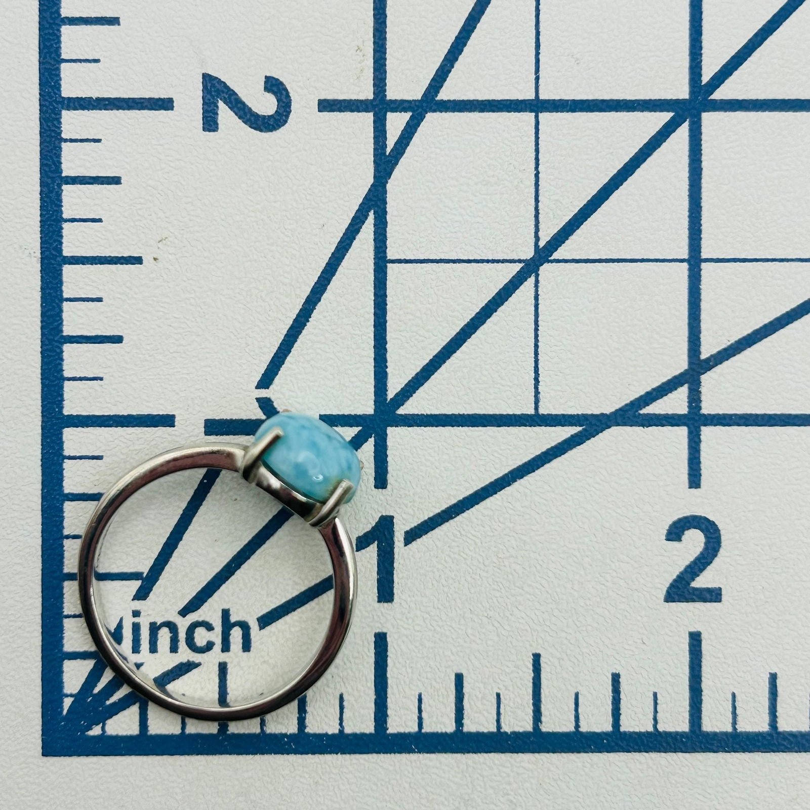 Djoy Sterling Larimar Ring. Size 9 - 2