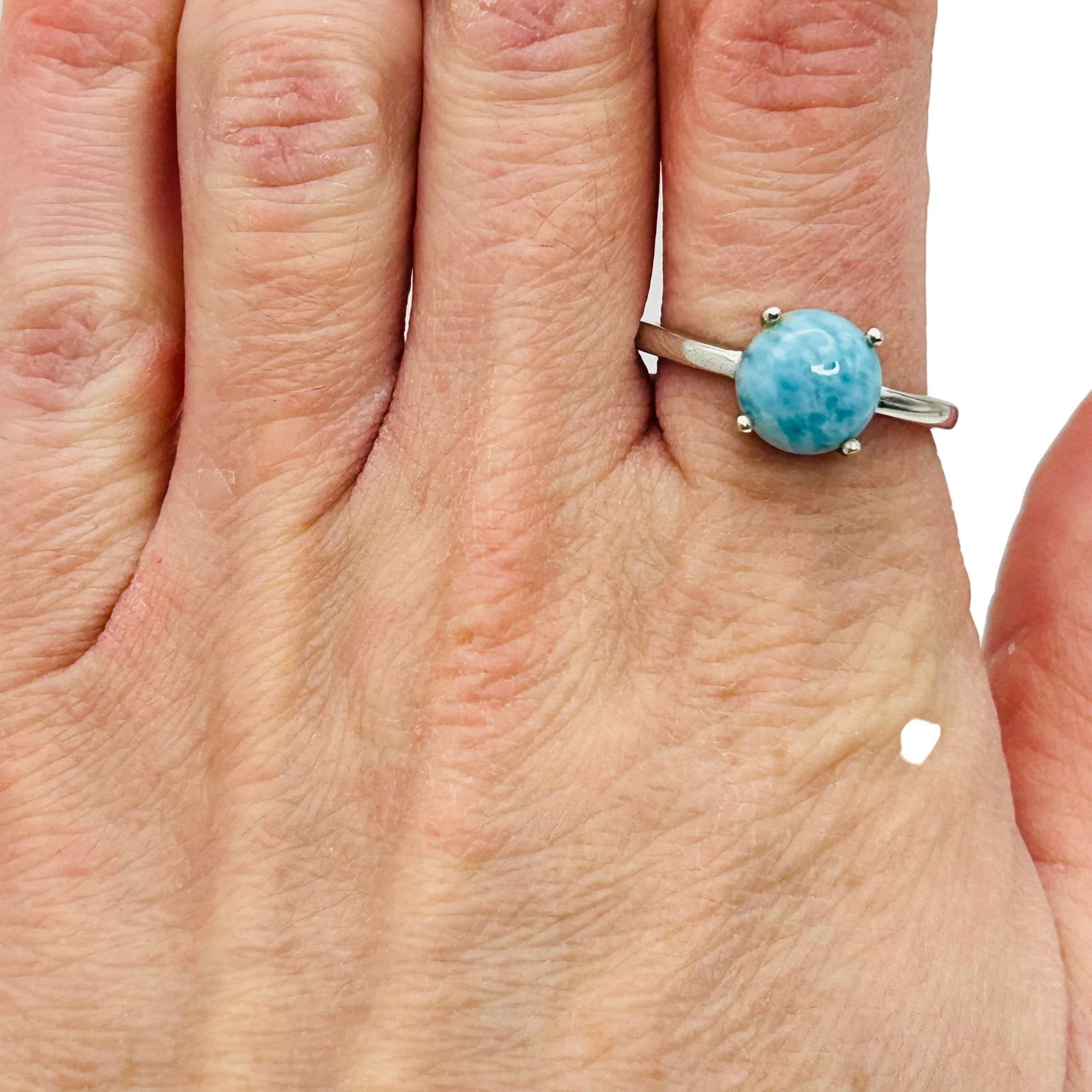 Djoy Sterling Larimar Ring. Size 9 - 8