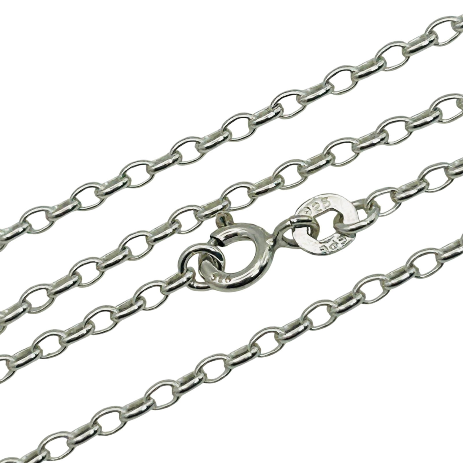AC PL Sterling Cable Chain Necklace: AC PL Sterling cable chain necklace. 3.40g