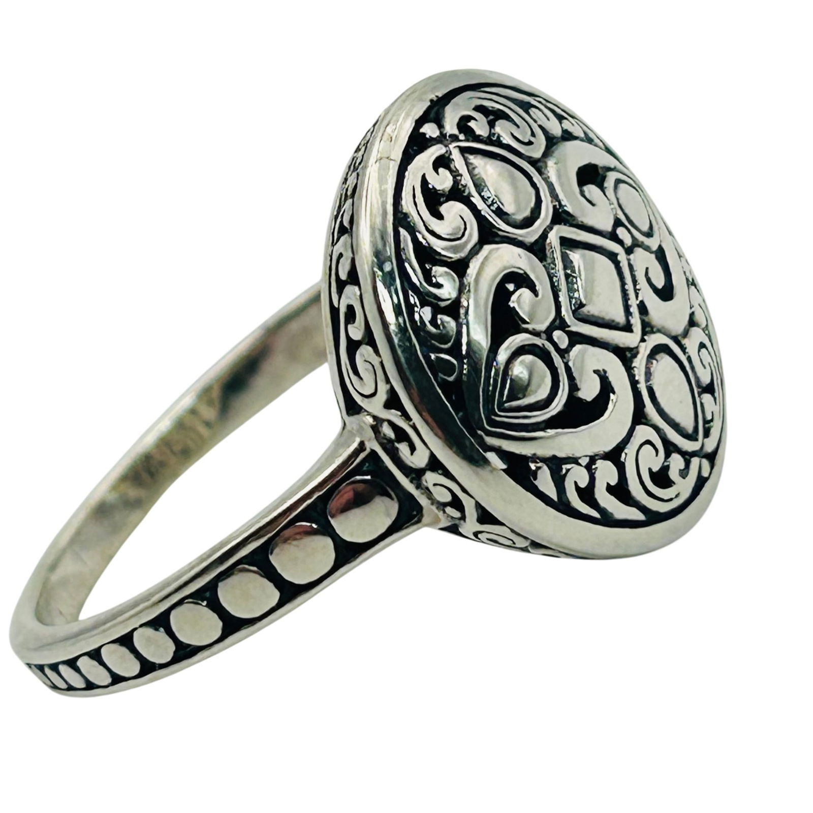 ATI Sterling Round Decorative Ring. Size 10 (1 of 7)