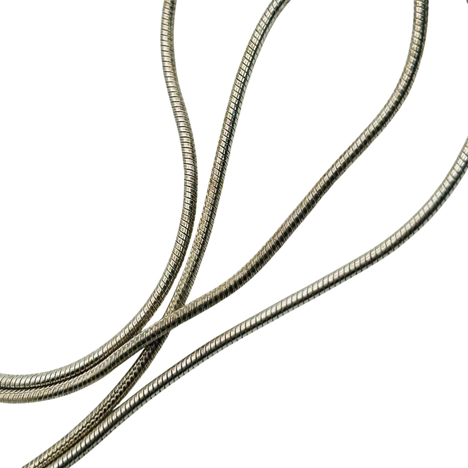 Italy Sterling Round Snake Chain Necklace: Italy sterling round snake chain necklace. 5.10g