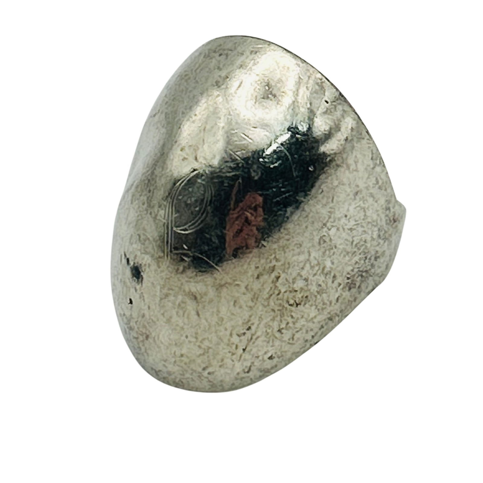 Sterling P Dome Ring. Size 8. (1 of 8)