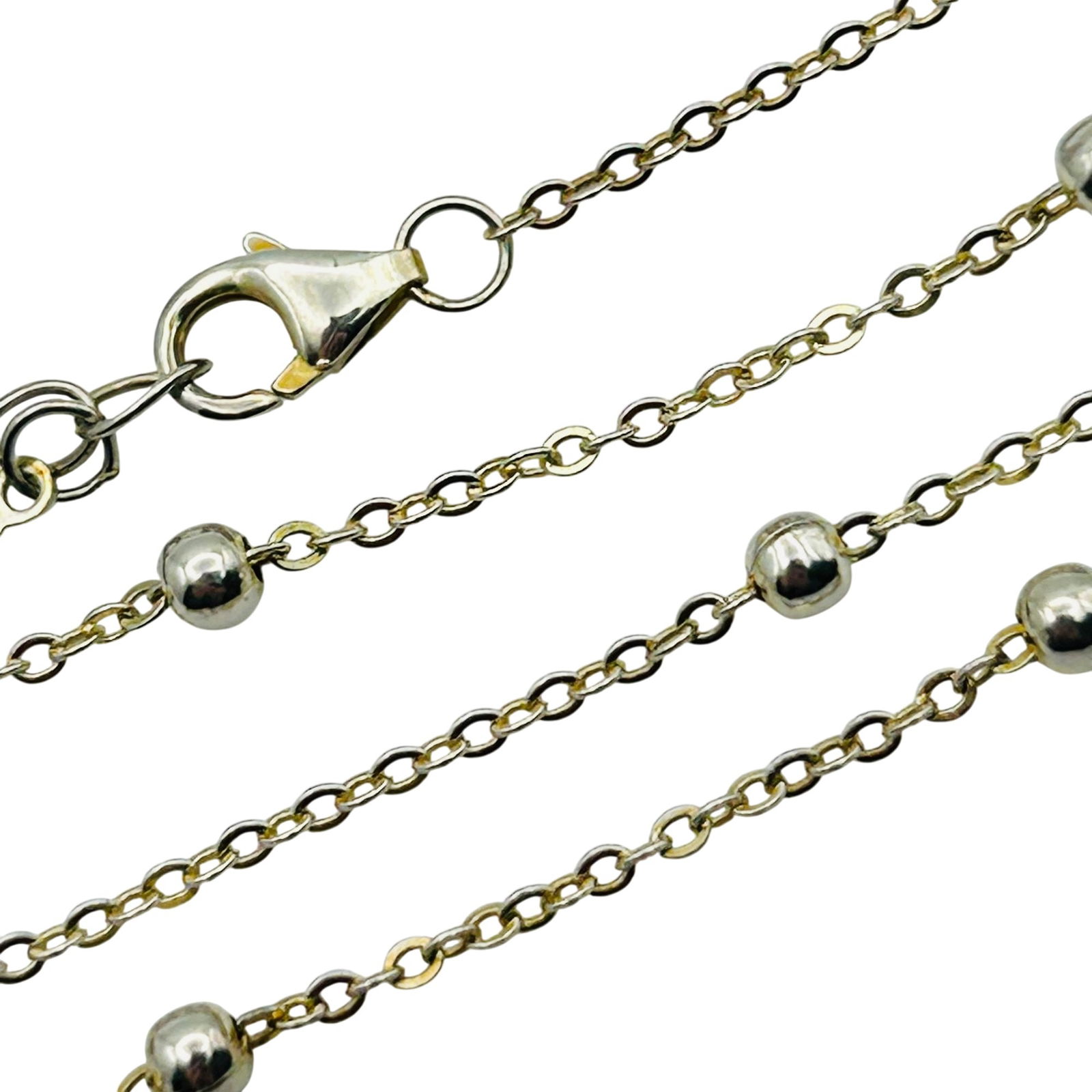 Sterling Beaded Cable Chain Necklace (1 of 5)