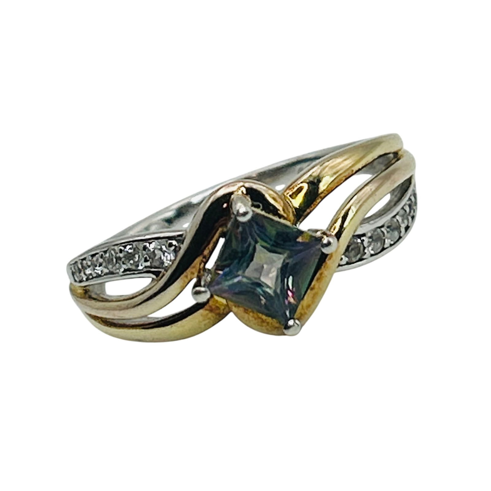 SAI Sterling Topaz Ring. Size 8 (1 of 8)