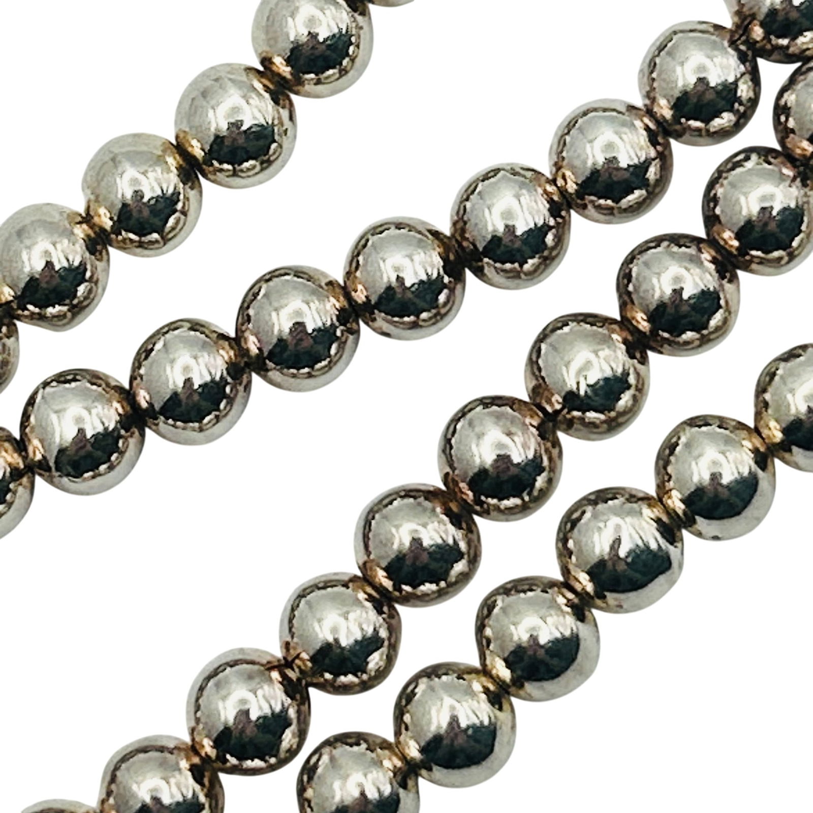 Italy Sterling Bead Sterling Chain Necklace (1 of 6)